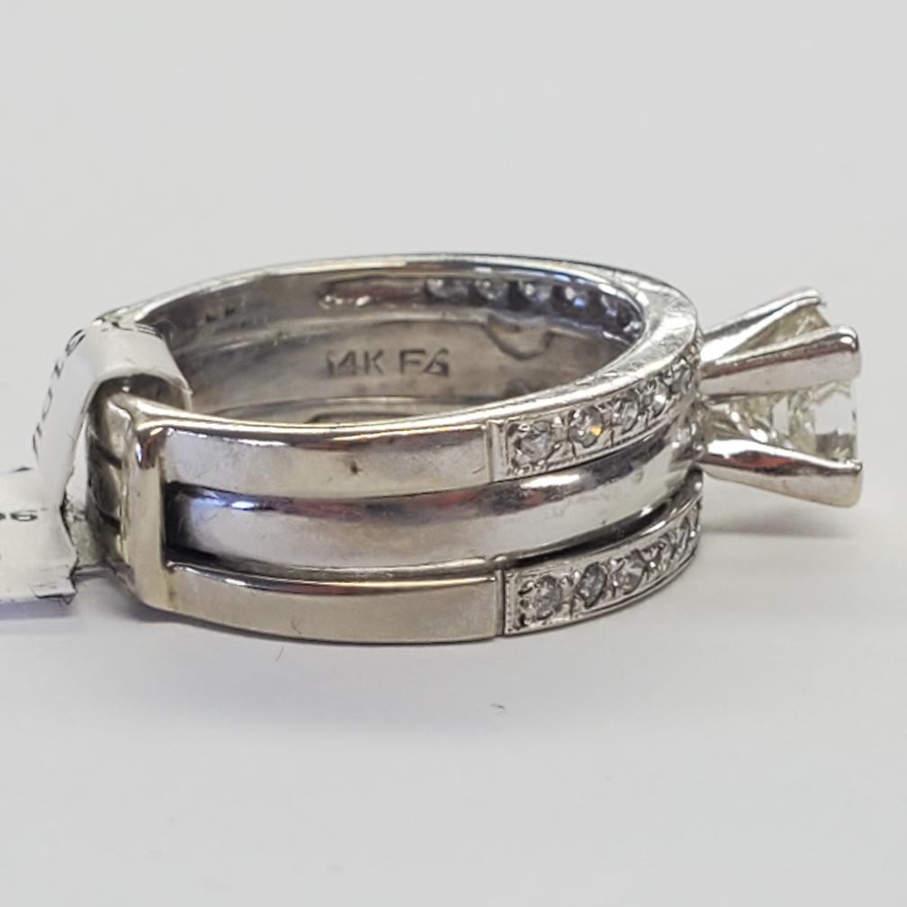 Lady’s Diamond Wedding Set 31 Diamonds .90 Carat T.W. 14K White Gold (I02012214)