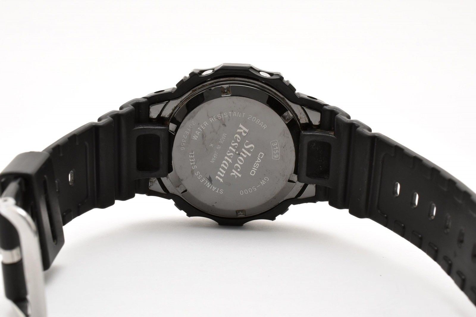 CASIO G SHOCK GW 5000 Tough Solar Radio Clock Digital Wristwatch Black LCD Stain