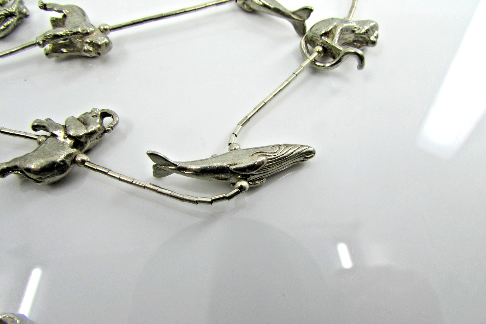 50g Endangered Species Survival Plan Sterling Silver Animal 925 Necklace 30”