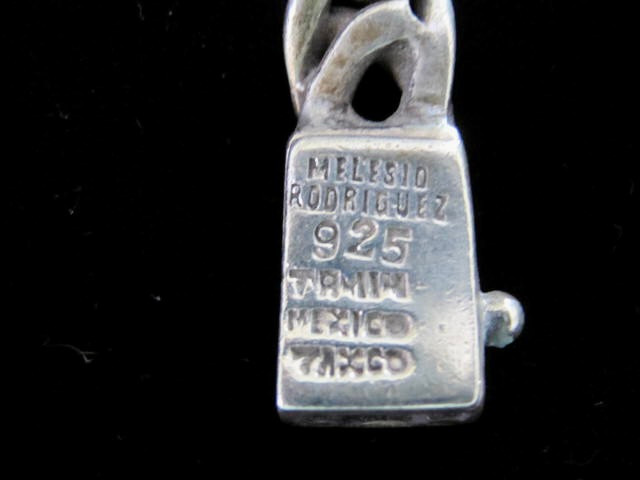 VTG STERLING SILVER CHAIN 8.25 in MELESIO RODRIGUEZ TR-114 56 gms TAXCO MEXICO