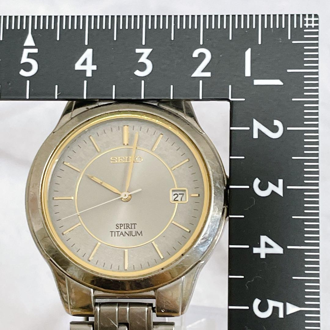 SEIKO Spirit Titanium Watch, Date Display, Men’s, Two-Tone