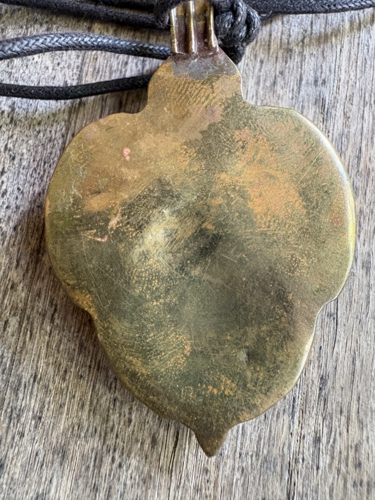 Turquoise and Coral Vintage Brass Nepalese Tibetan Pendant Necklace 26.6 grams