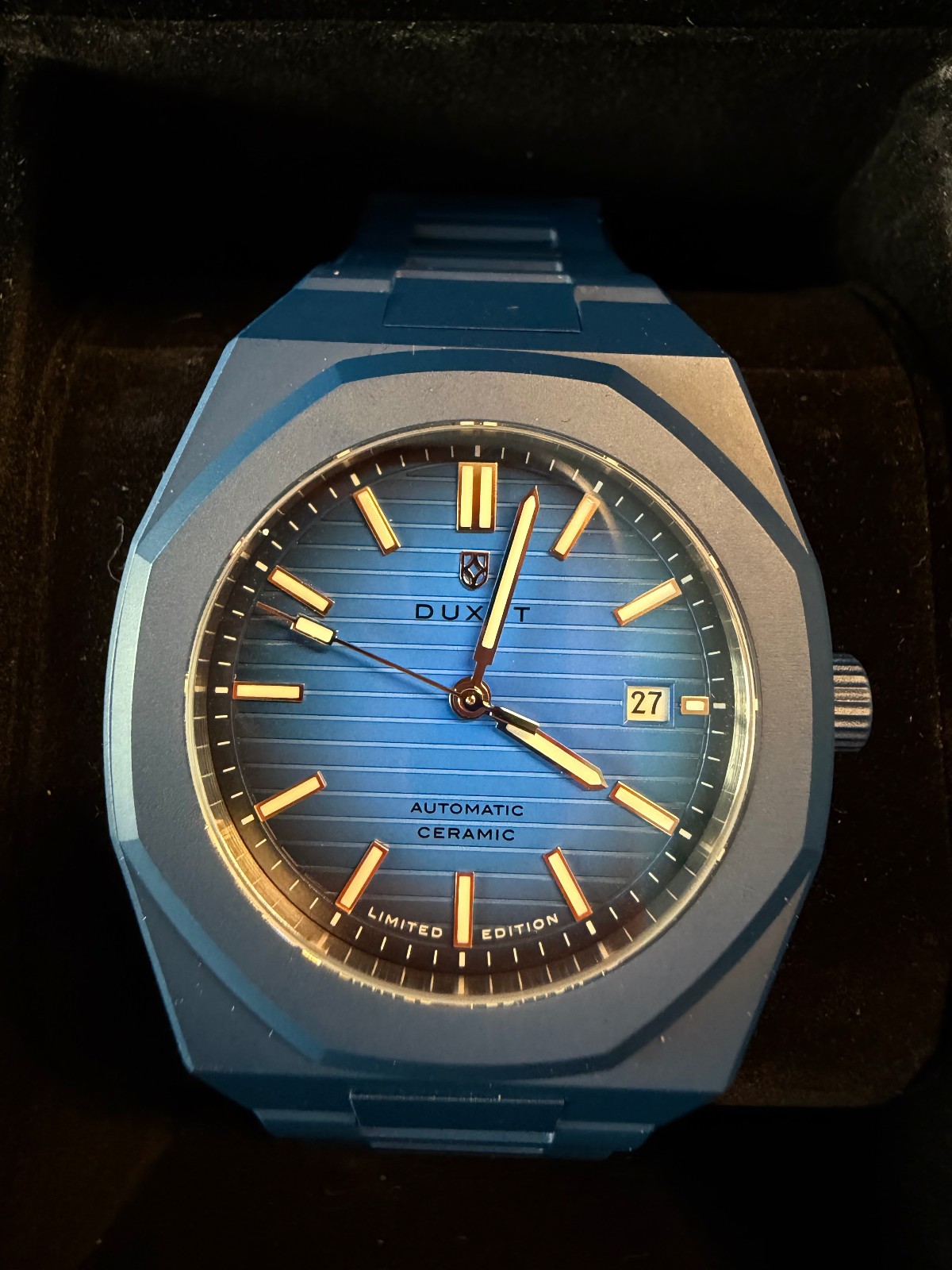 Duxot Pamplona Ceramic Automatic Limited Edition Flume Blue 41mm