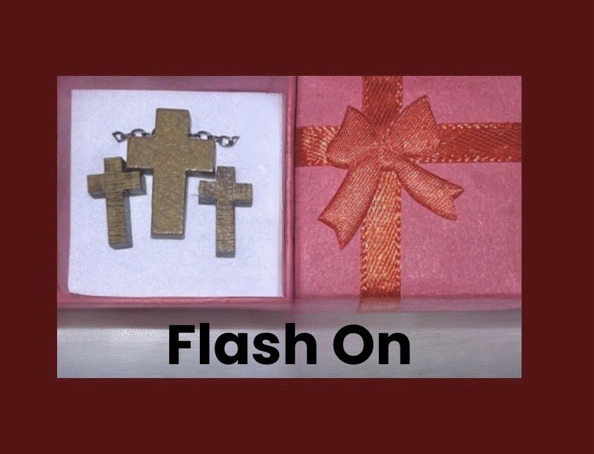 DEAL! Beautiful Walnut Wooden Brown Cross Necklace & Earrings Set + 2 FREE Gifts