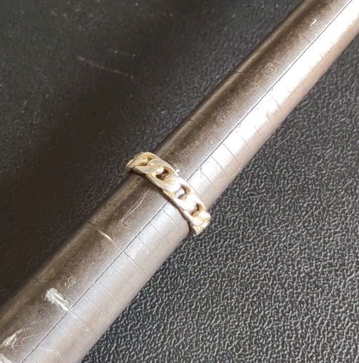 3.2 Grams Sz 7 Handmade Sterling Silver True Cuban Link 925 Ring