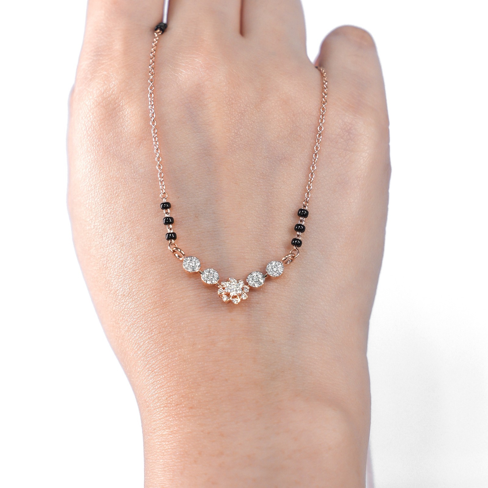 18 KARAT MANGALSUTRA NECKLACE | NATURAL DIAMOND IGI CERTIFIED | WOMAN