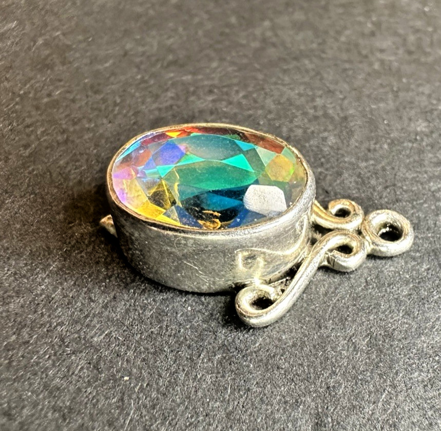 Shiny rainbow colored sparkly 925 pendant AS IS Read Condition