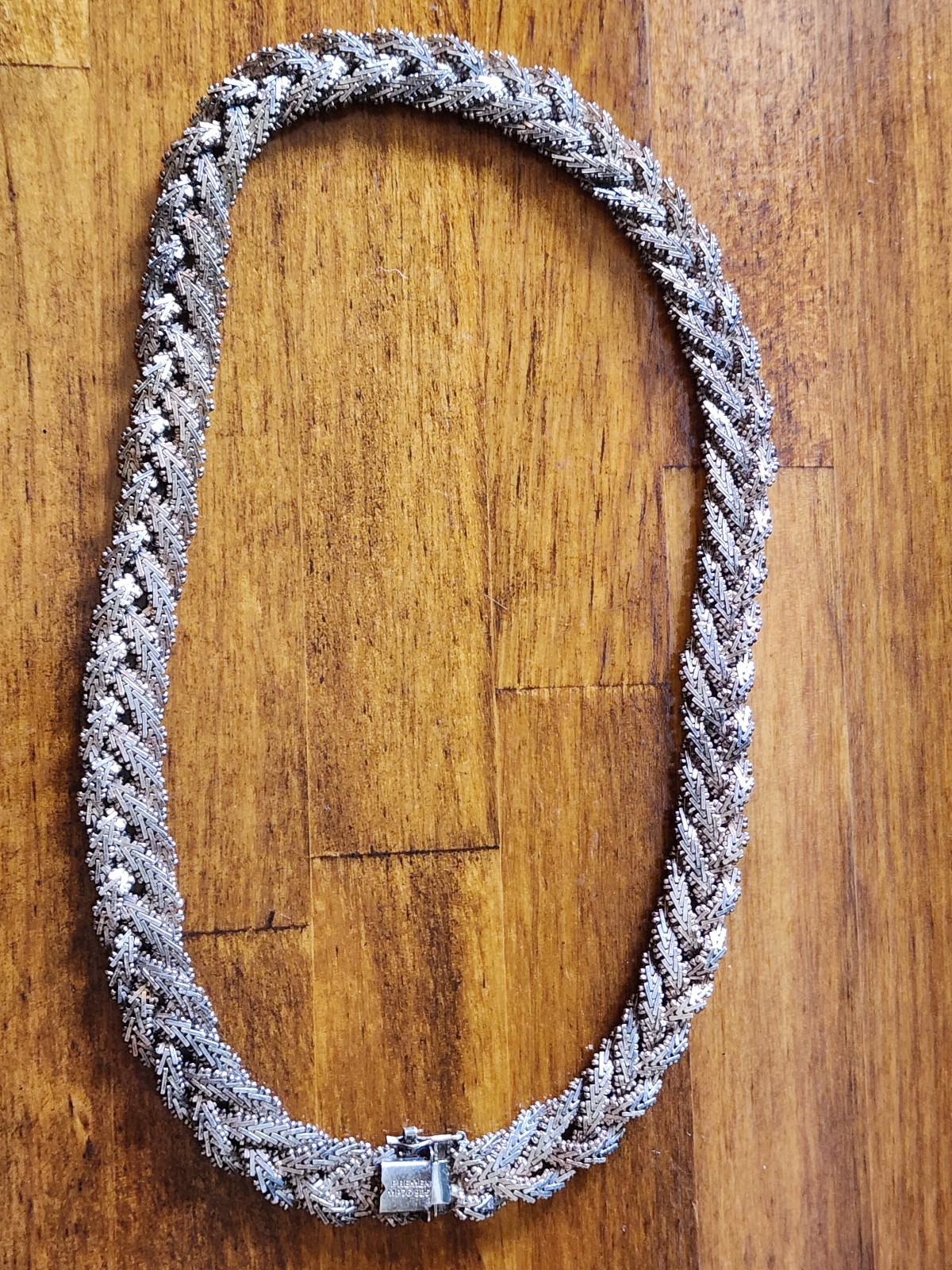 Vintage Braided Mexican PREMEX MP76 Sterling Silver 925 Heavy 106gr Necklace