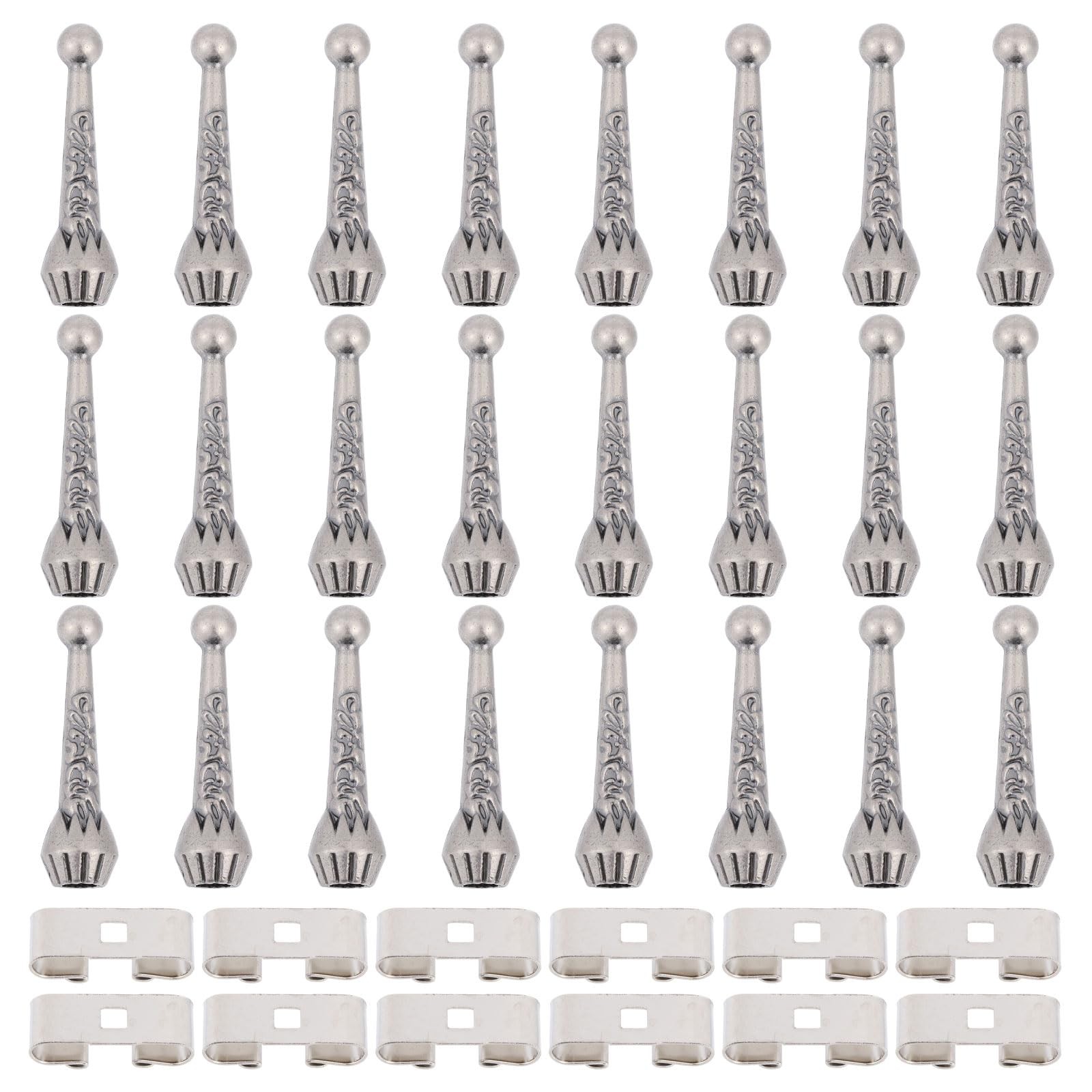 CHGCRAFT 36pcs Bolo Tie Findings Kit with 24Pcs Bolo Tie Tips Replacement End Ca