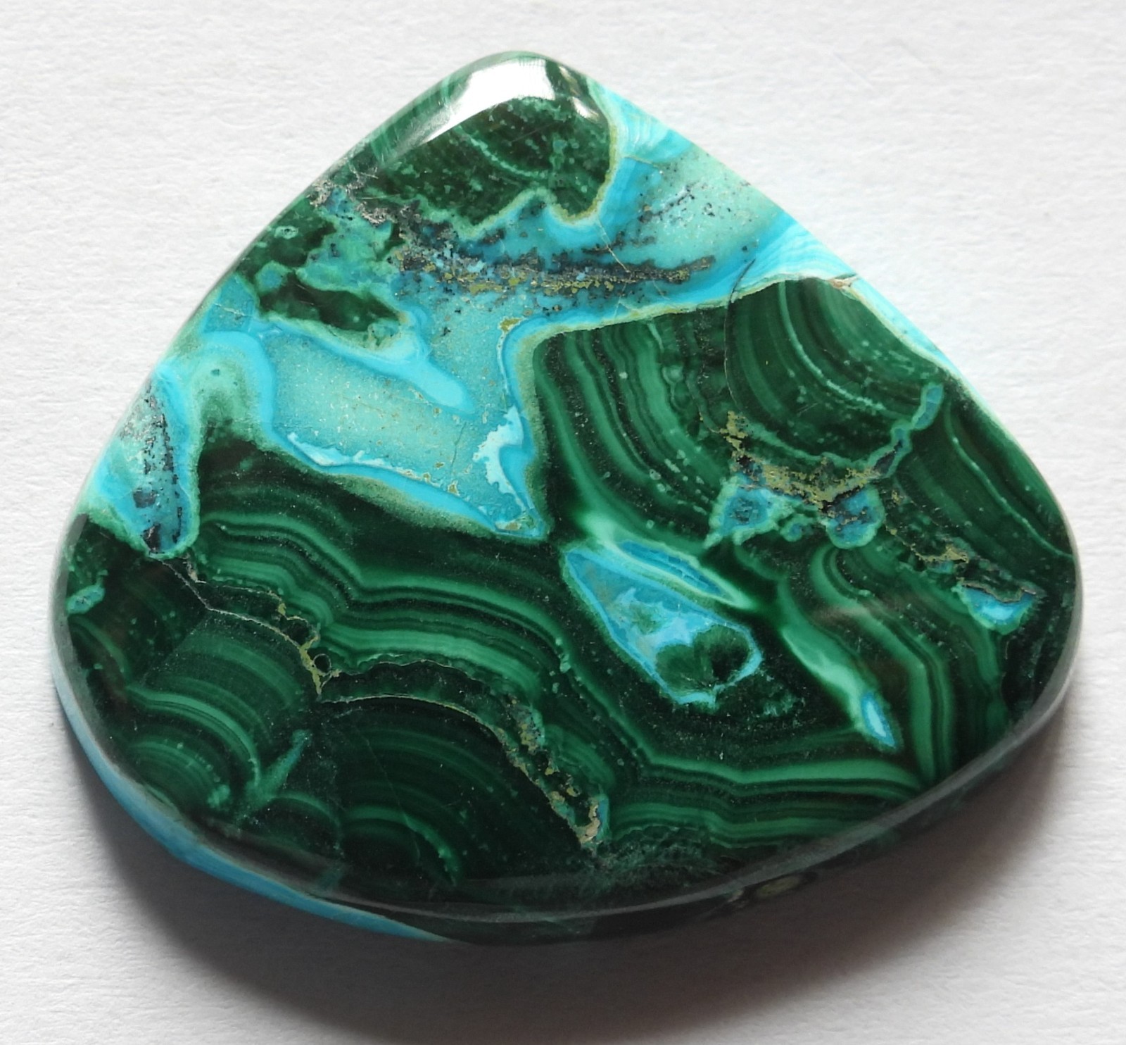 43.50 Cts. Natural Chrysocolla Malachite Cabochon Loose Gemstone 25.7X29.7X5 mm