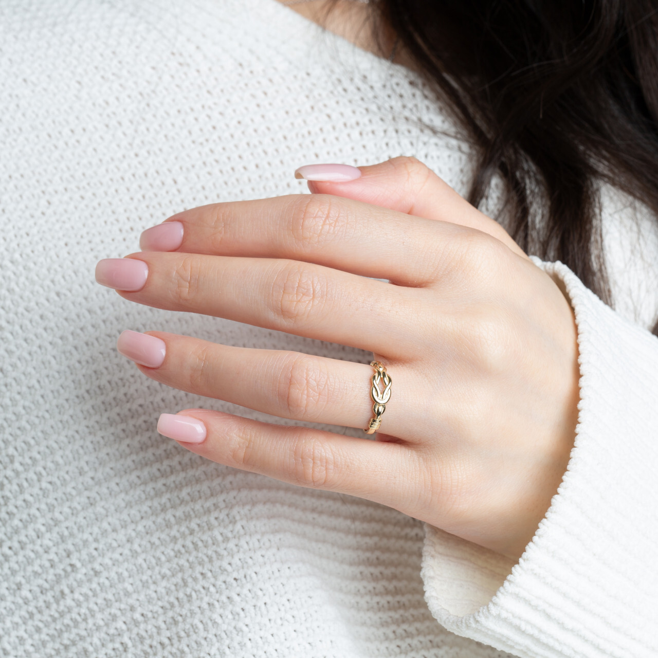 Gold Love Knot Band Ring (Available in Yellow/Rose/White Gold)