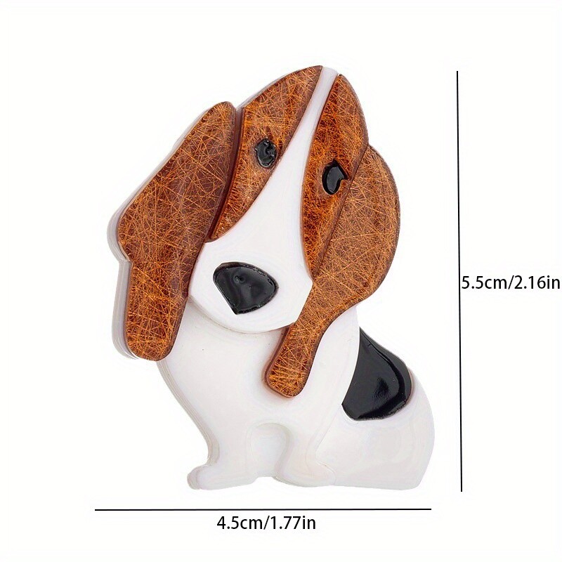 Women Fashion Dog Brooch Acrylic Animal Pins Jewelry Accessories