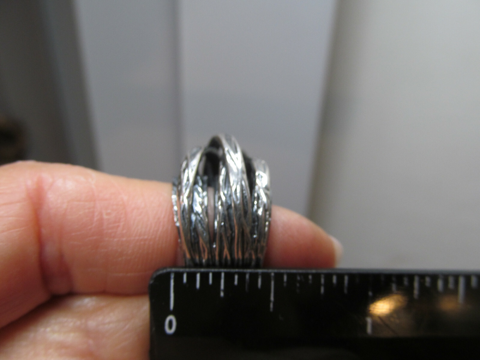PZ PAZ Creations 925 Sterling Silver Bypass Tree Branches Ring 8.1g 5.75s ISRAEL