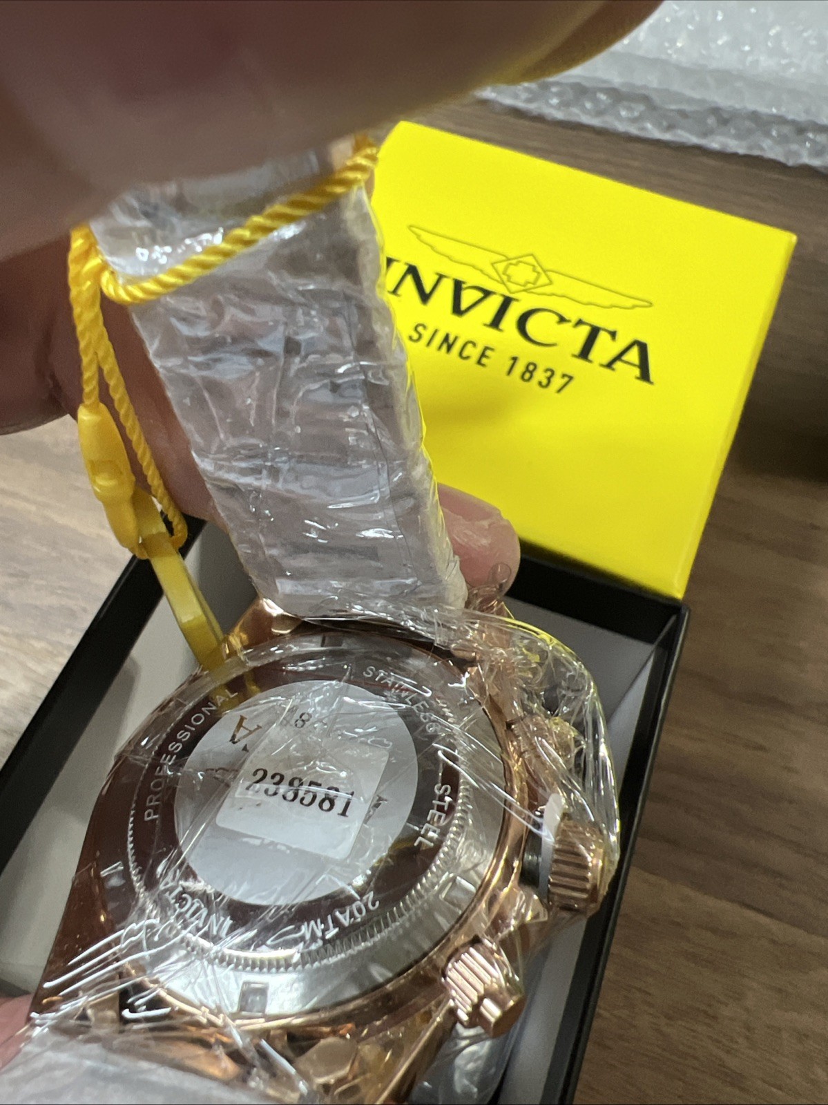 W-2 16658 Invicta Speedway Torvane Chronograph Blue Dial Rose Gold 39.5mm