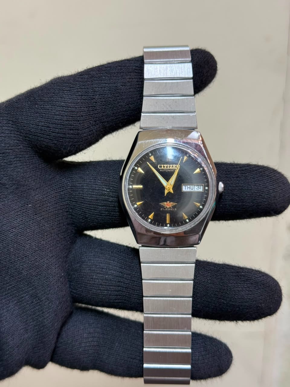 VINTAGE CITIZEN 8200-816053 A MENS AUTOMATIC STAINLESS STEEL WATCH