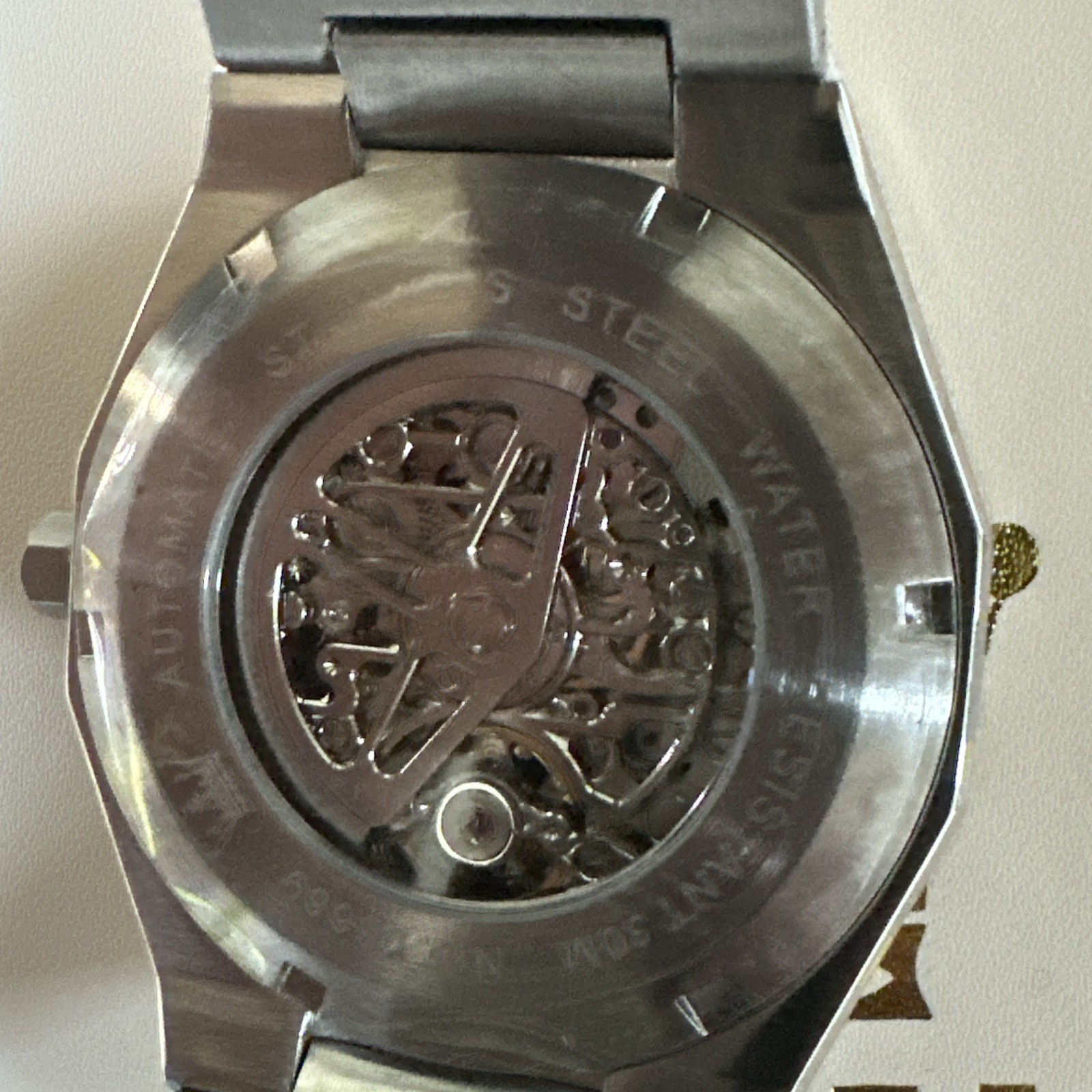 Olevs Skeleton Men’s Watch, Automatic Mechanical, Stainless Steel, Waterproof