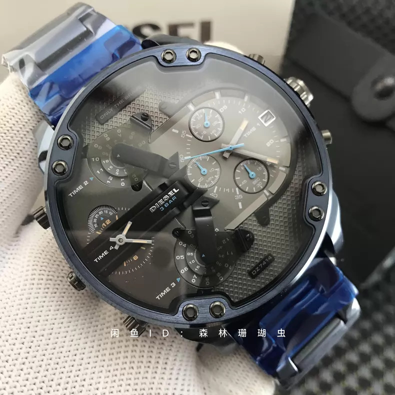 Brand new genuine DZ7414 Mr.Daddy 2.0 Chronograph in blue and grey