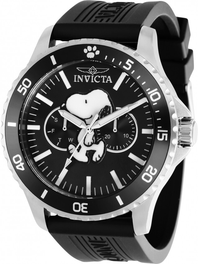 NEW WITH DEFECT INVICTA 38644 PEANUTS WATCH SNOOPY LIMITED BLACK DIAL 48MM