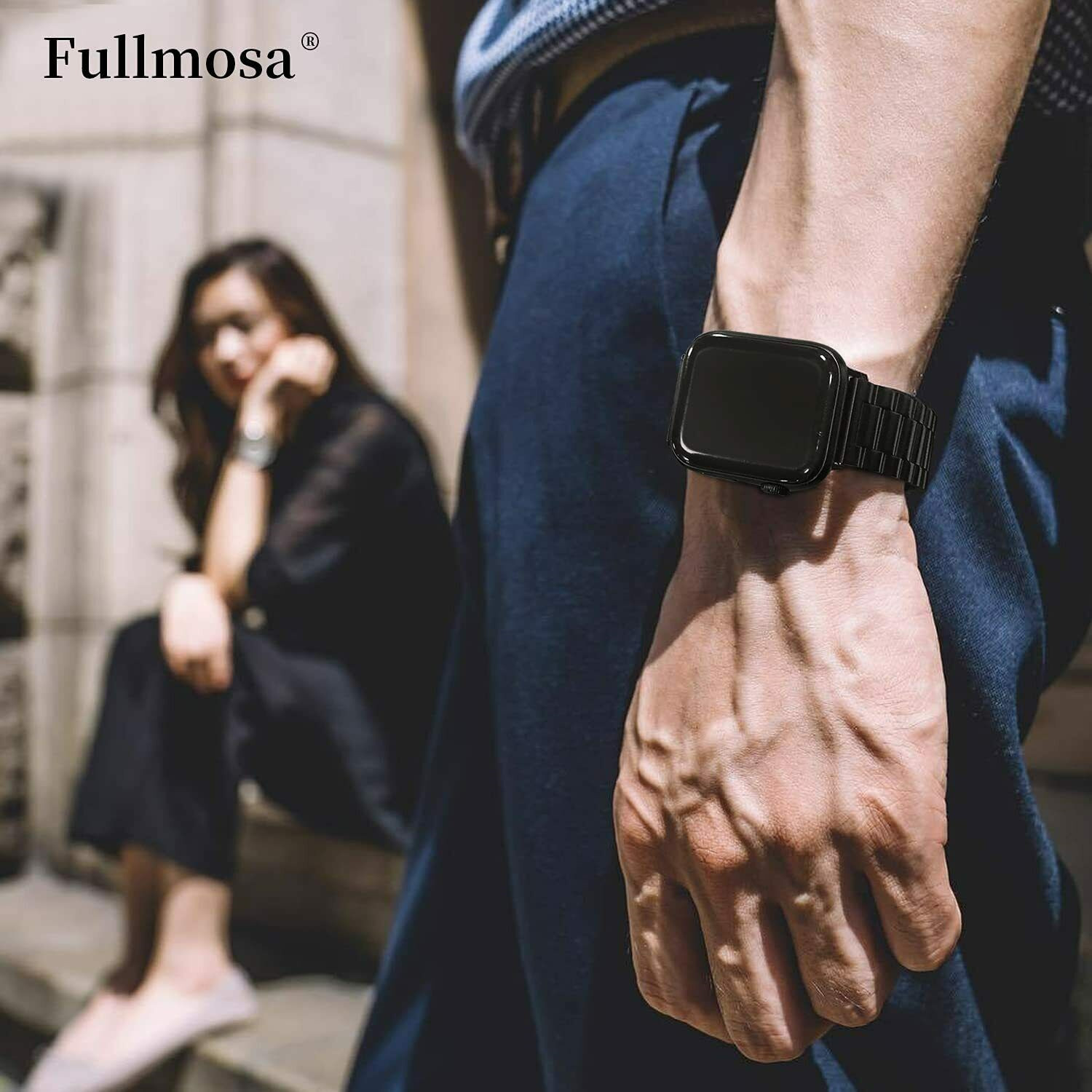 Case+Stainless Steel Band For Apple Watch Ultra2 10 9 8 7 6 5 4 SE 41/44/45/49mm