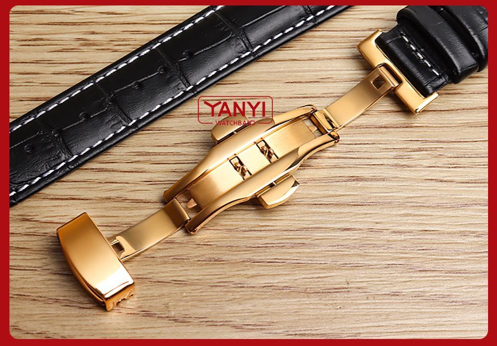 Genuine Leather Watch Strap Fit for Gc 22x13mm 20x11mm Notched Wristwatches Band