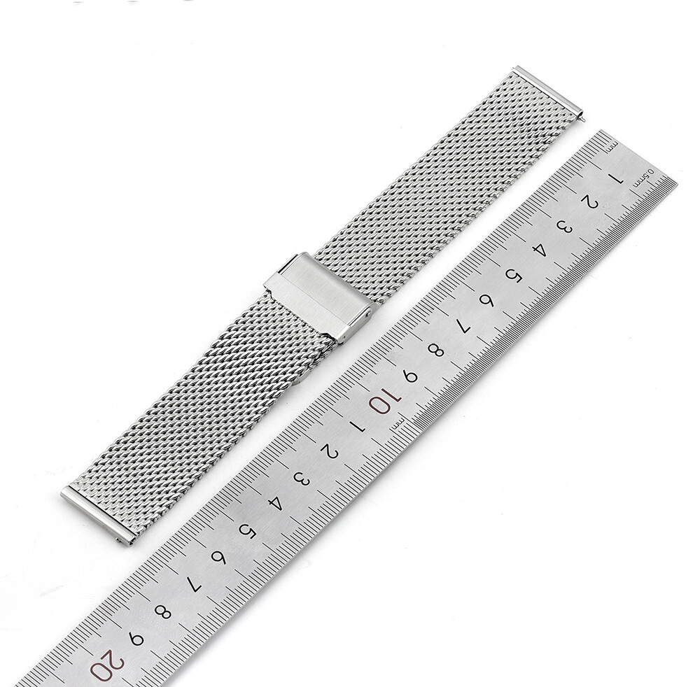 Metal Woven Mesh Watch Strap 18mm 20mm 22mm 24mm 316L Stainless Steel Watch Band