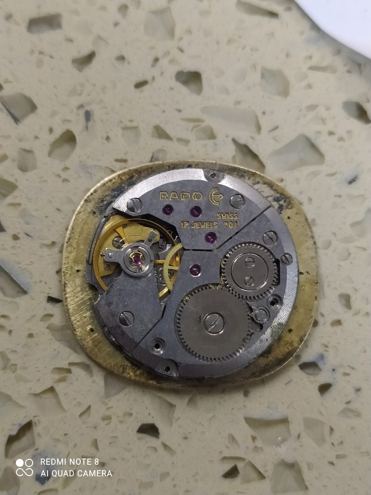 ETA / P 7001 Movement With Dial RADO watch Work & Stop Used
