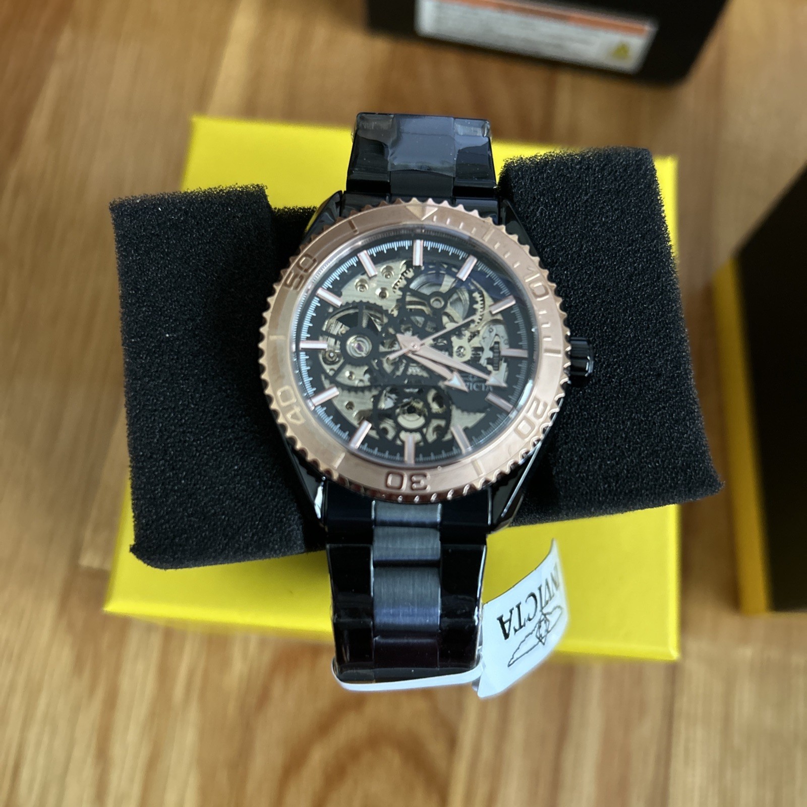 Invicta Objet D Art Automatic Men’s Watch w/ Skeleton Dial 43mm Black 69764 New!
