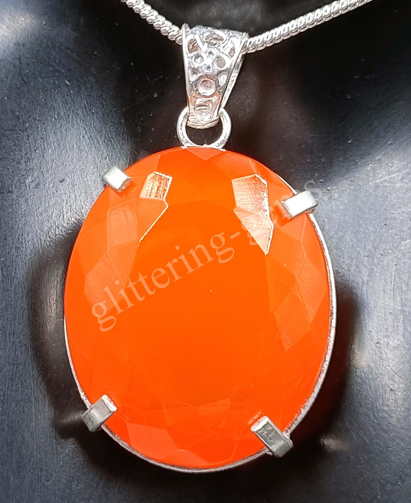 108.30 Ct Oval Natural Opal 925 Solid Sterling Silver Pendant IGL Gems M25