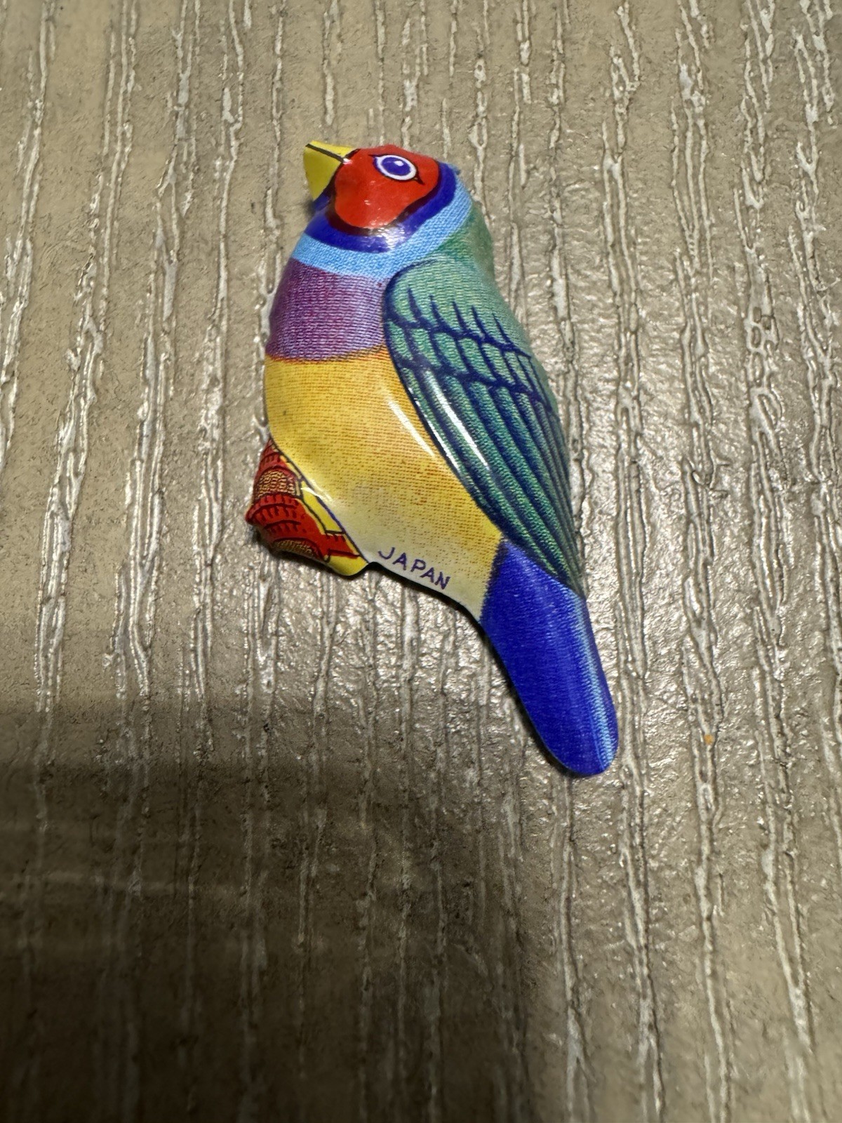 Japan Multicolor Enamel Metal Bird Brooch Pin No Stone Birds Theme