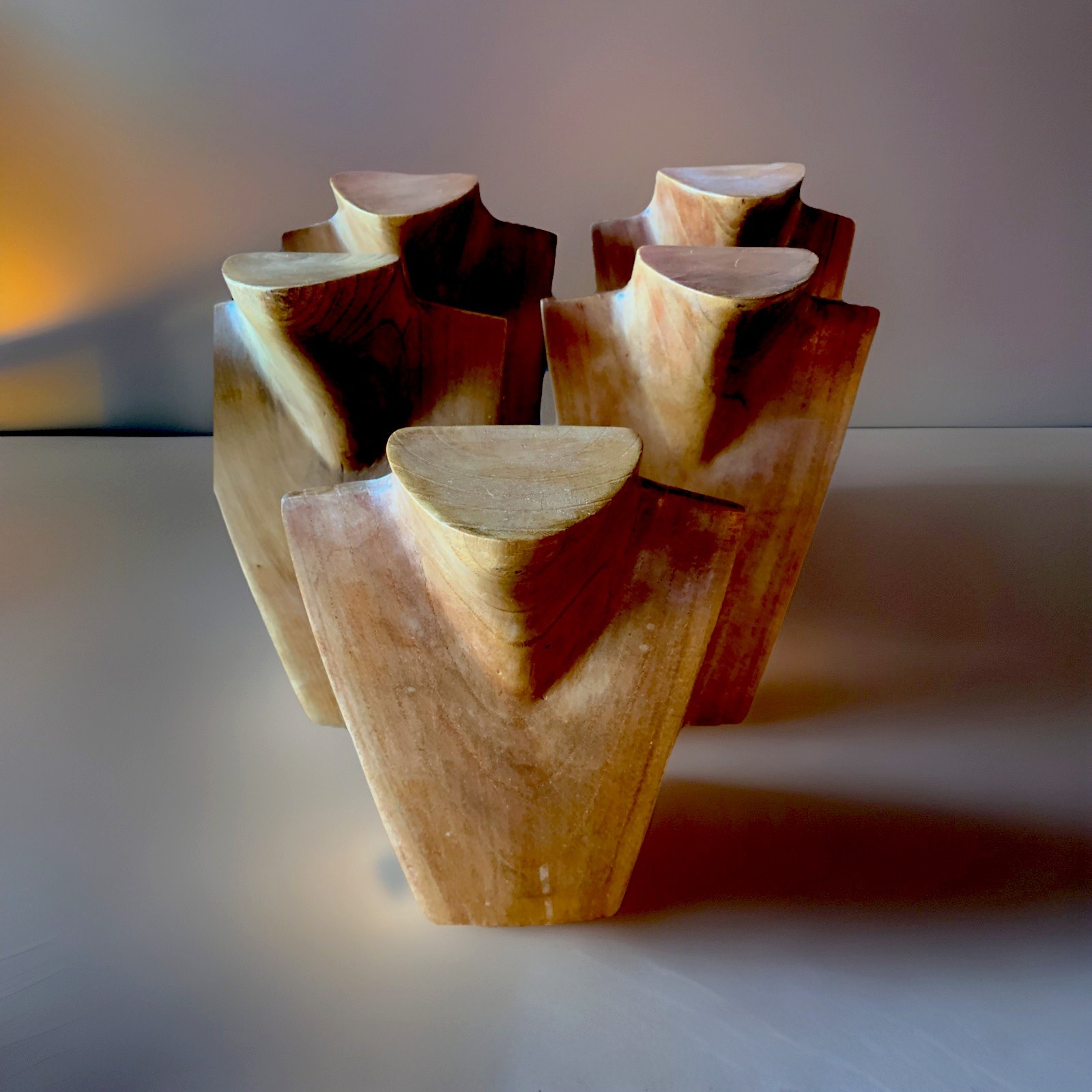 Solid Wood Display Necklace Holder