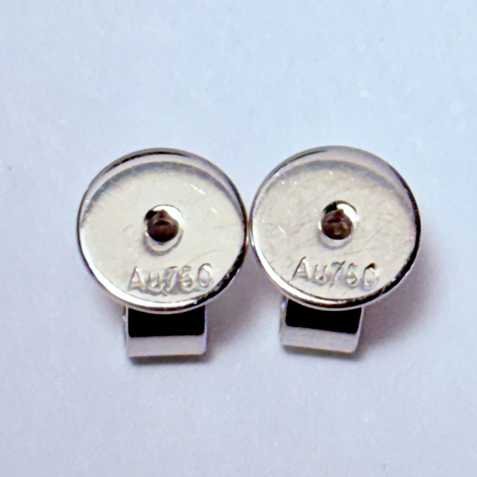 GG Certified 18K White Gold 1.0ctw G-H VS Diamond .35ctw Halo Stud Earrings 2.8g