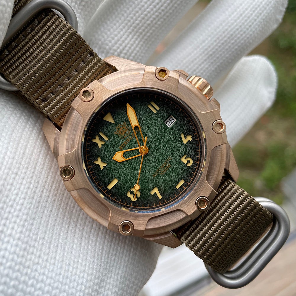 STEELDIVE SD1943S Mens Bronze 45mm 1000M Automatic Dive Watch NH35 Sapphire