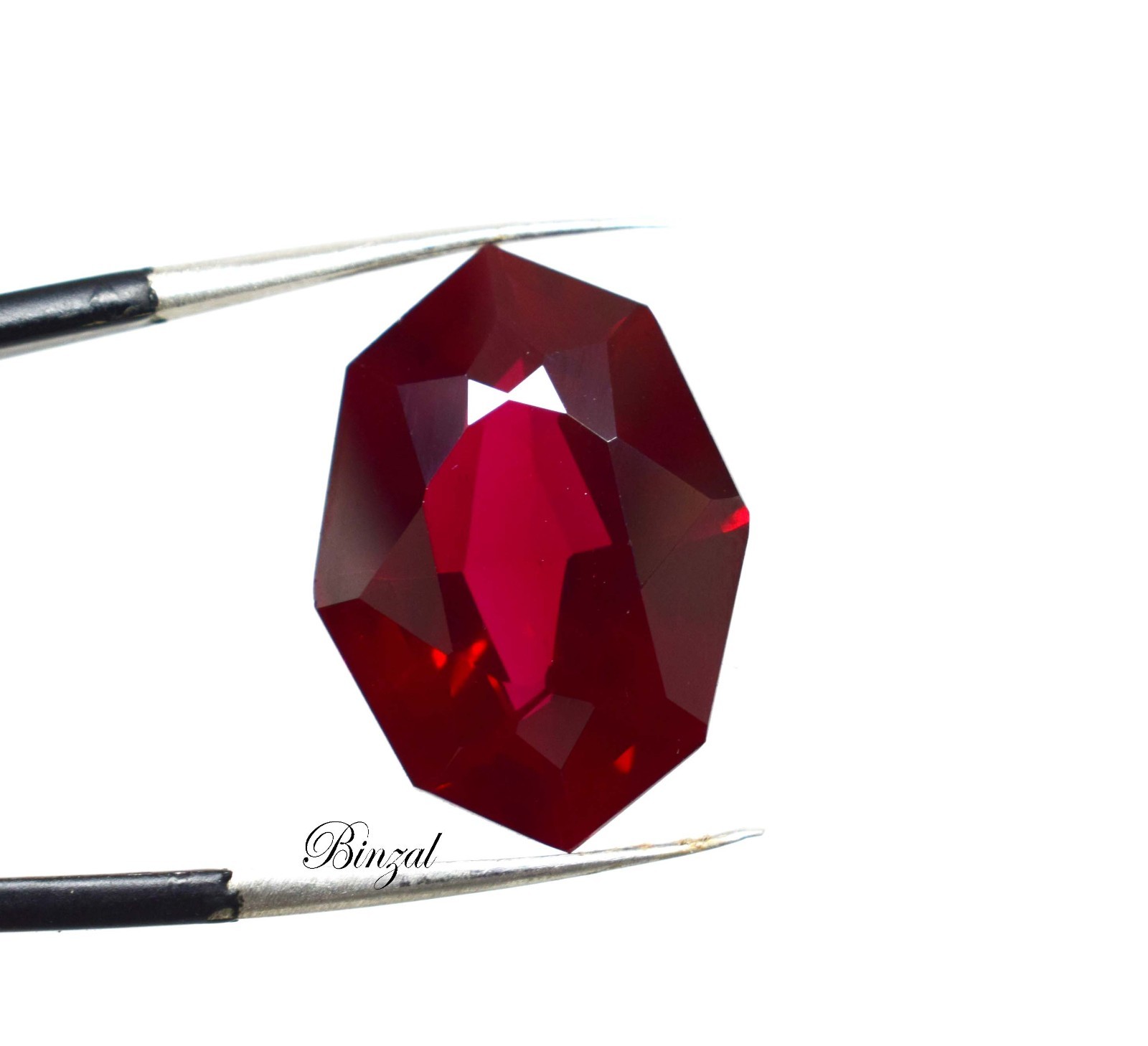 20-22 Ct Natural Mozambique Origin Deep Blood Red Ruby Octagon Loose Gemstone