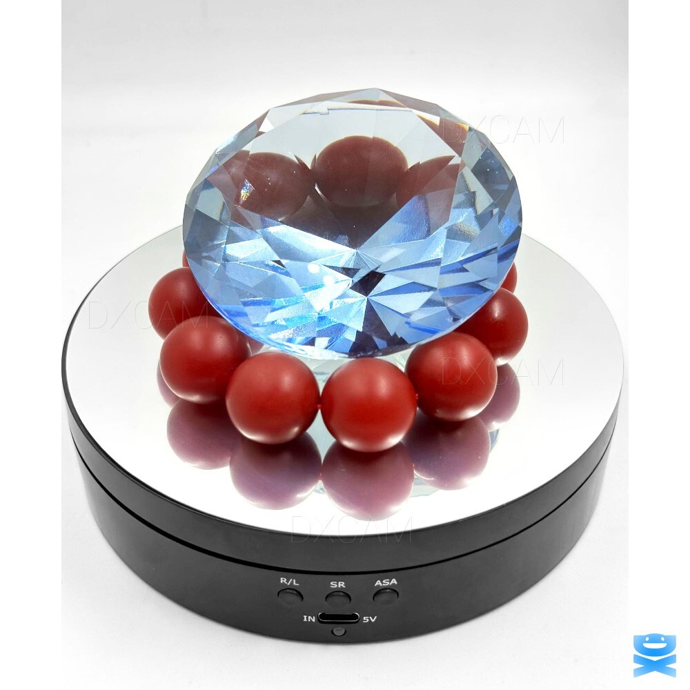 360° Rotating Display Stand Electric Motorized Jewelry Photography Turntable