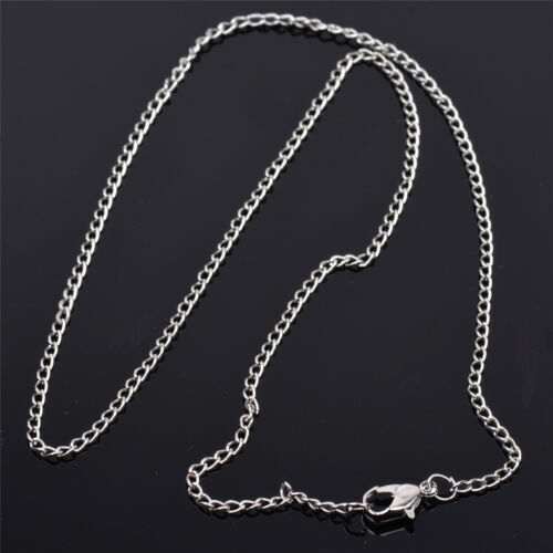 Wholesale 10 Pieces/Lot Silver Plated Making DIY Hard Link Chain Necklace 22”