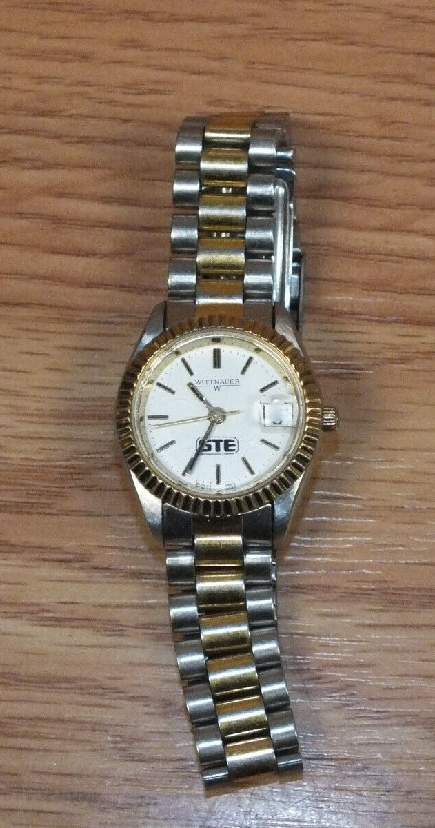 Vintage Wittnauer GTE General Telephone Electronics Employee Gift Wrist Watch