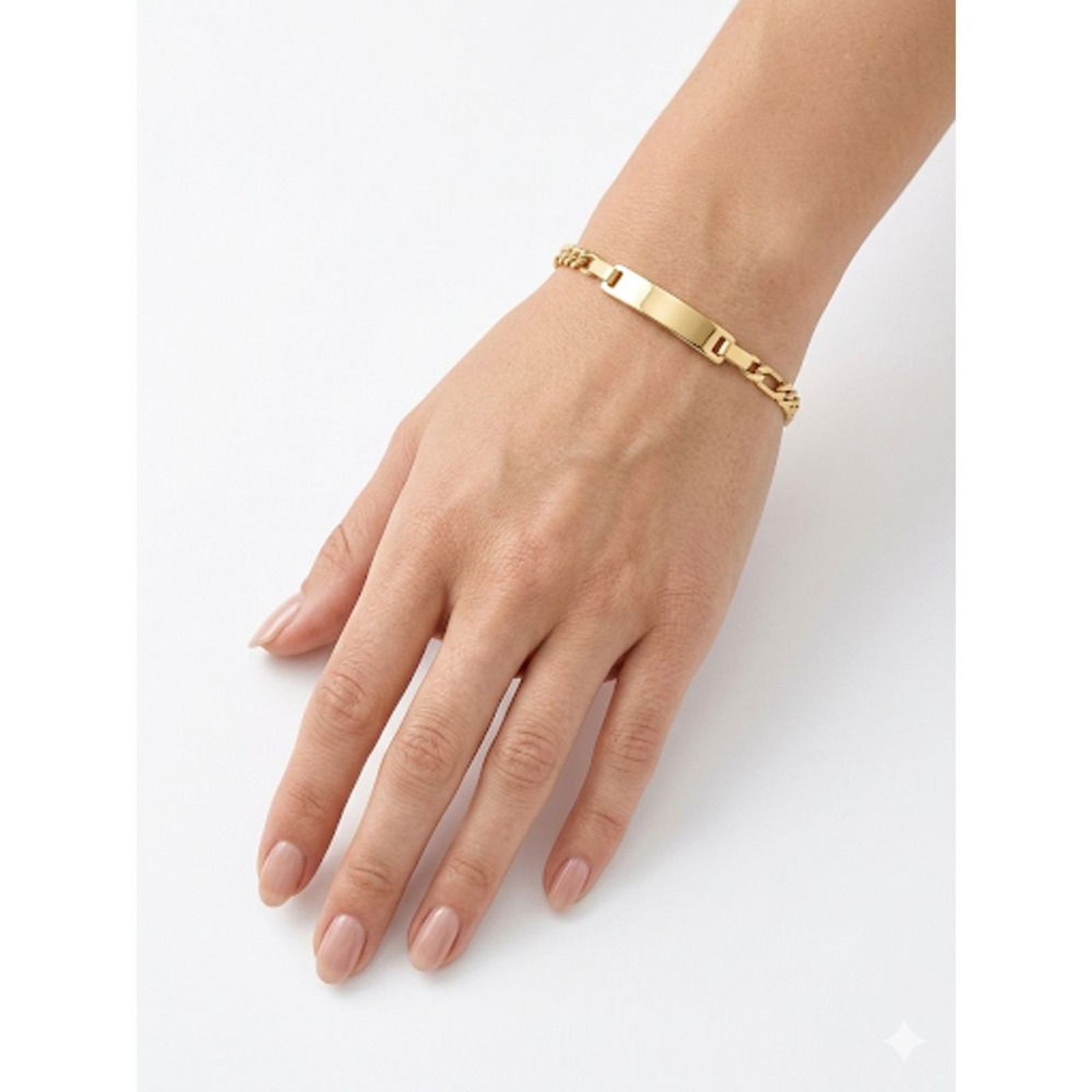 Iconic Gold Plated ID Bracelet Length 6.6″ 16.7 cm