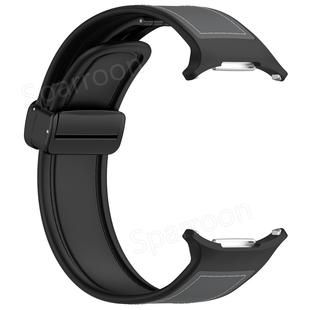 Magnetic Silicone Leather Strap Watch Band For Samsung Galaxy Watch 7 Ultra 47mm