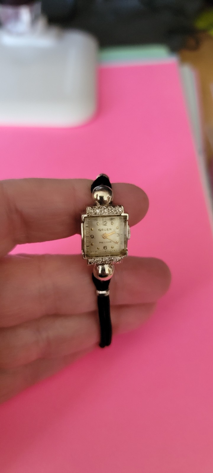 Gruen Precision Vintage Women’s Watch, 14k With Diamonds. In Great Working Cond