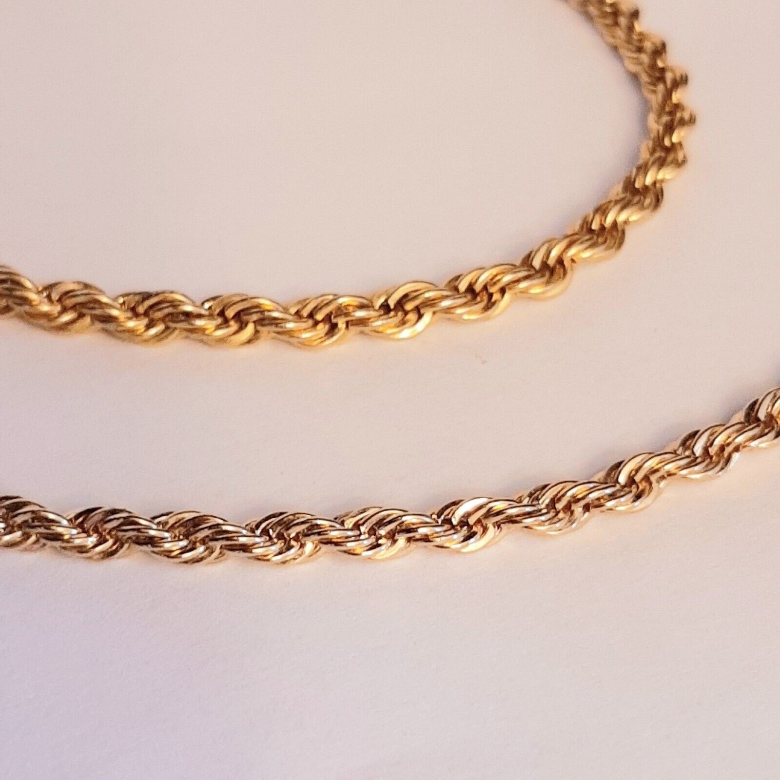 Fashion Korean Twisted Link Chain Bracelet and Necklace Set Gold Tone