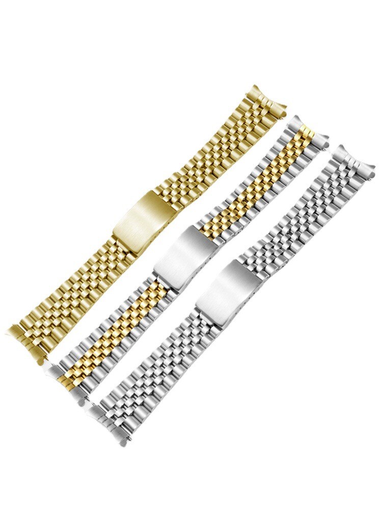 Premium Solid Stainless Steel Watch Band Strap Arc 13/17/18/19/20/21mm Fit Rolex