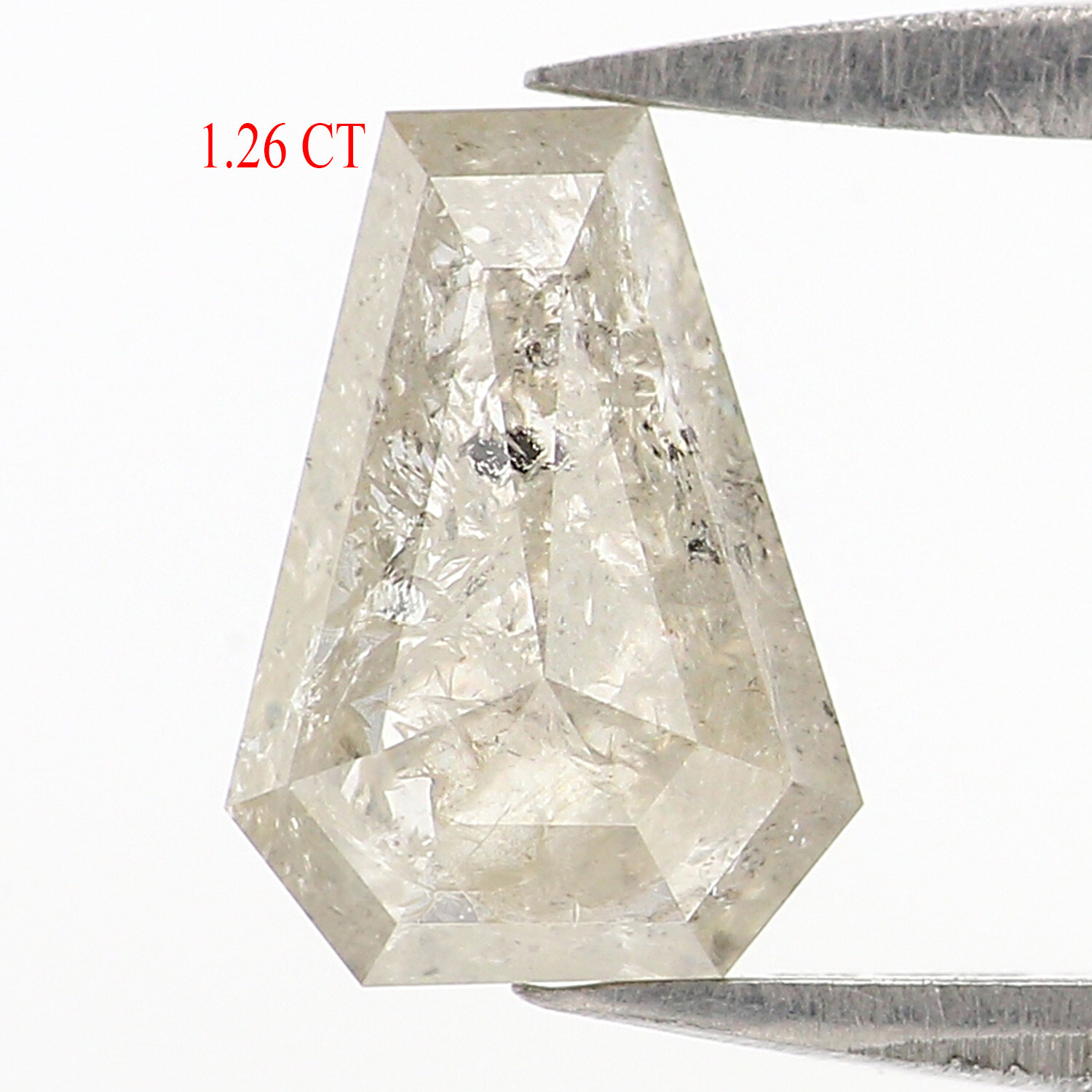 1.26 Ct Natural Loose Coffin Shape Diamond 7.90 MM Grey Color Diamond LQ2907