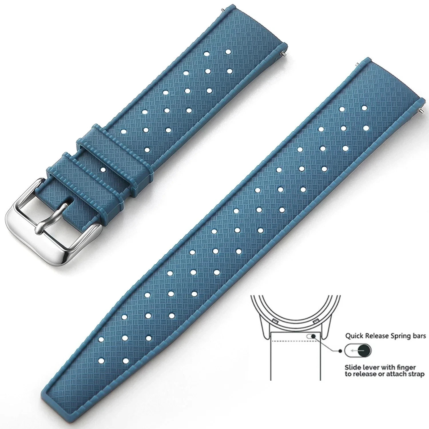 Tropical Silicone Watch Strap Band Quick Release Watch Band 18mm 20mm 22mm Smart