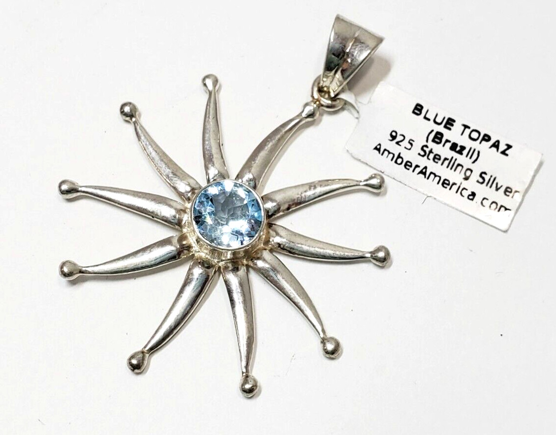 Blue Topaz (Brazil) 925 Sterling Silver – Amber America