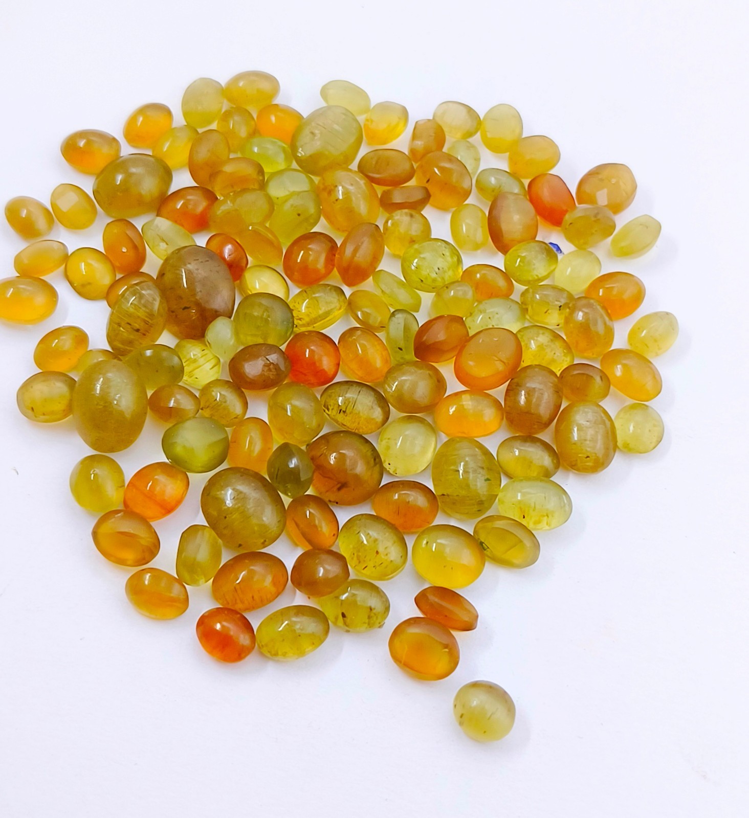 Natural Chrysoberyl Cat’s Eye 5-10 MM Oval Cabochon Loose Gemstone Lot