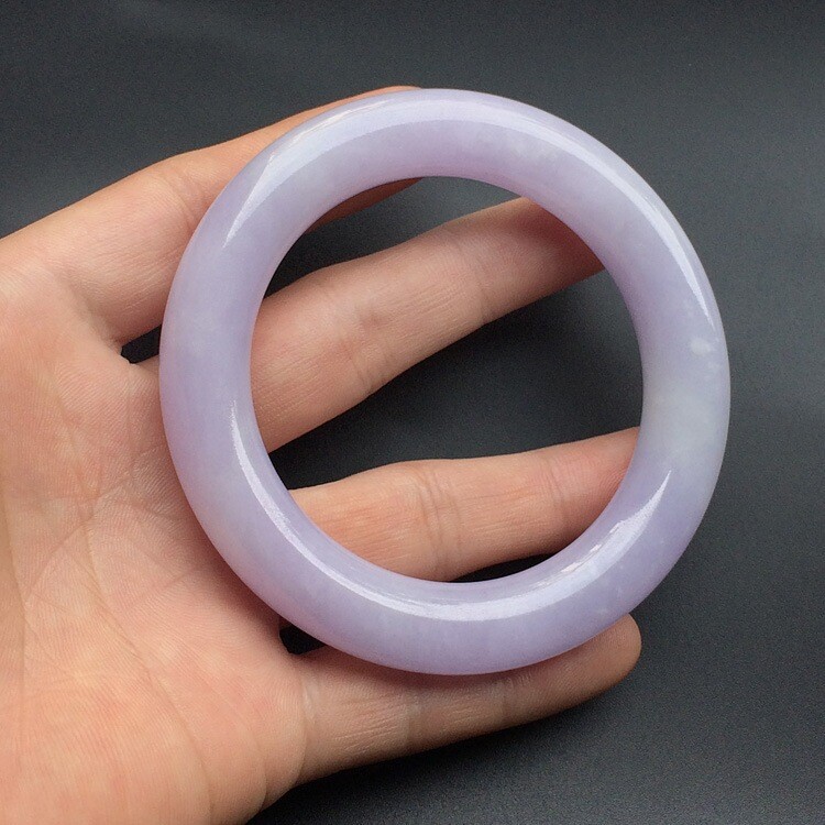 Certified Burma Natural Burmese Purple Jade Jadeite Round Bracelets Bangle