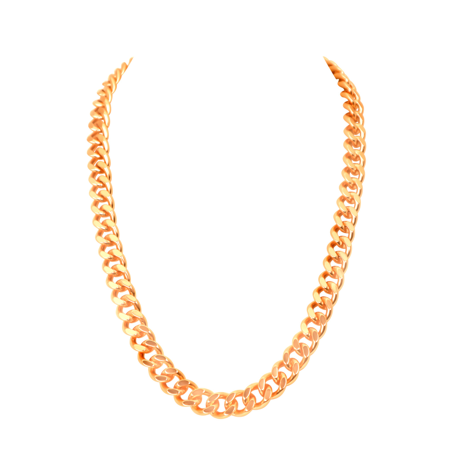 Solid Copper Necklace & Bracelet Set Cuban Link Curb Chain Heavy Men 24 & 8.5 in