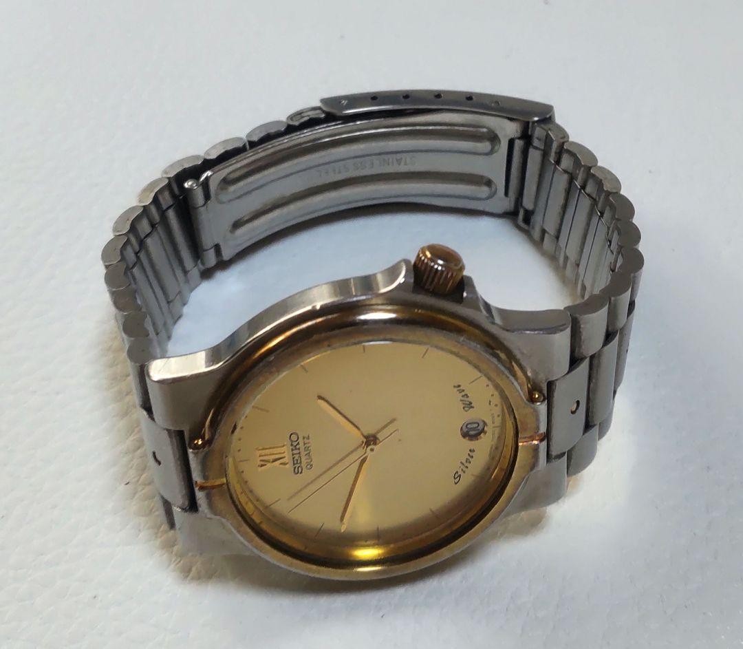 Seiko Silver Wave Quartz Wristwatch Mens 35mm 7432-6010 Wrist 16cm/6.3in