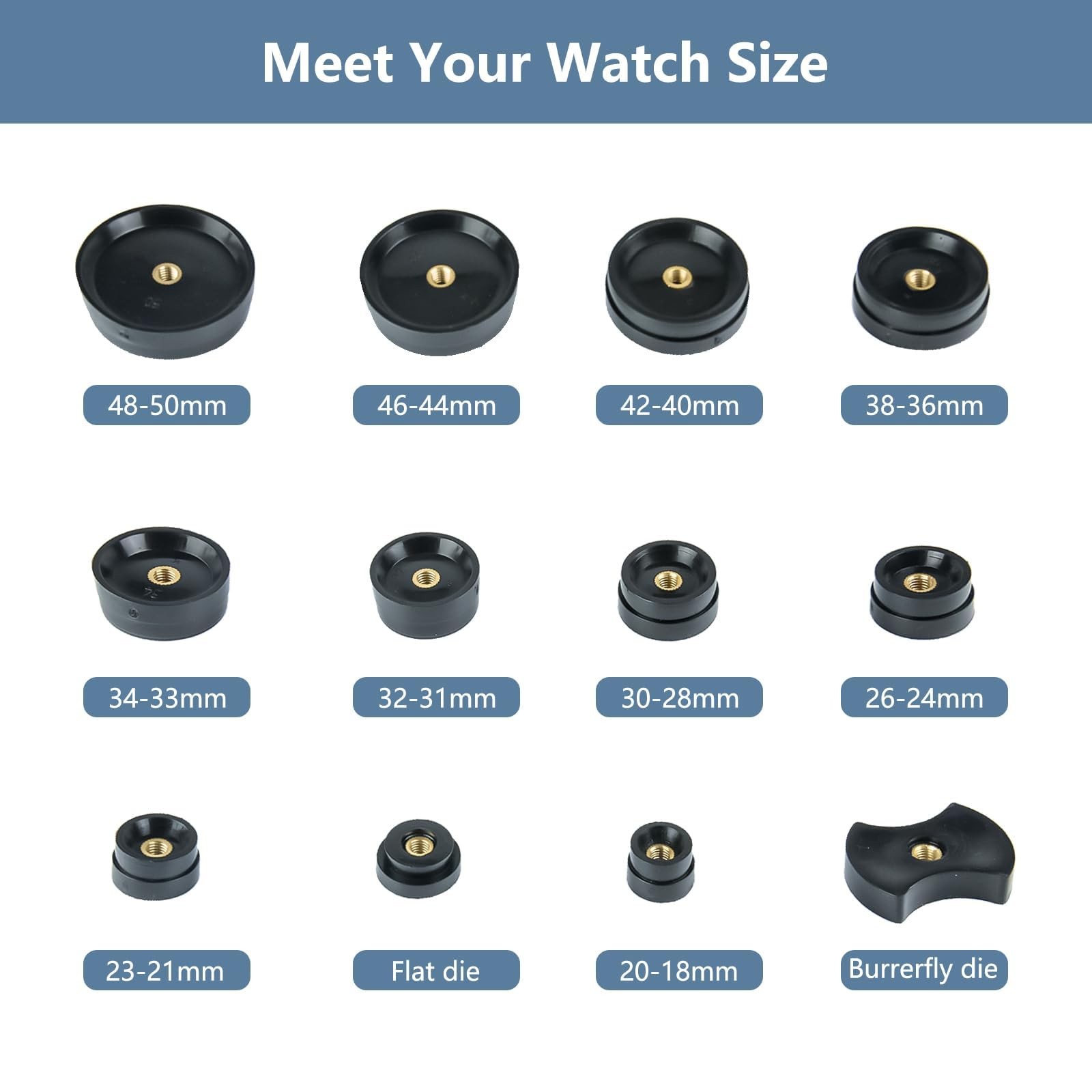 6 in 1 Watch Repair Kit + Watch Press Tool, Watch Battery Tool Kit, Watch Bac…