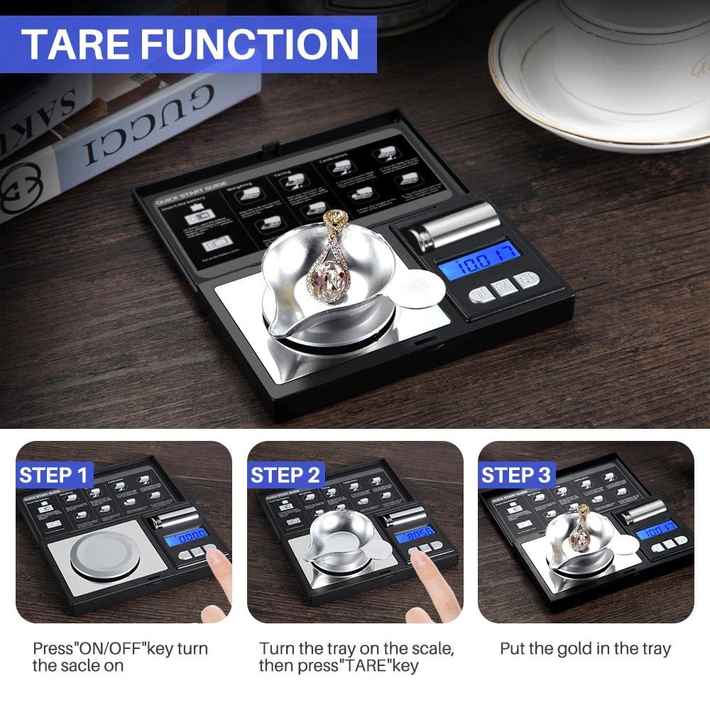 THINKSCALE Milligram Scale 50g x 01g Powder Scale 01g Accuracy Micro Scale for